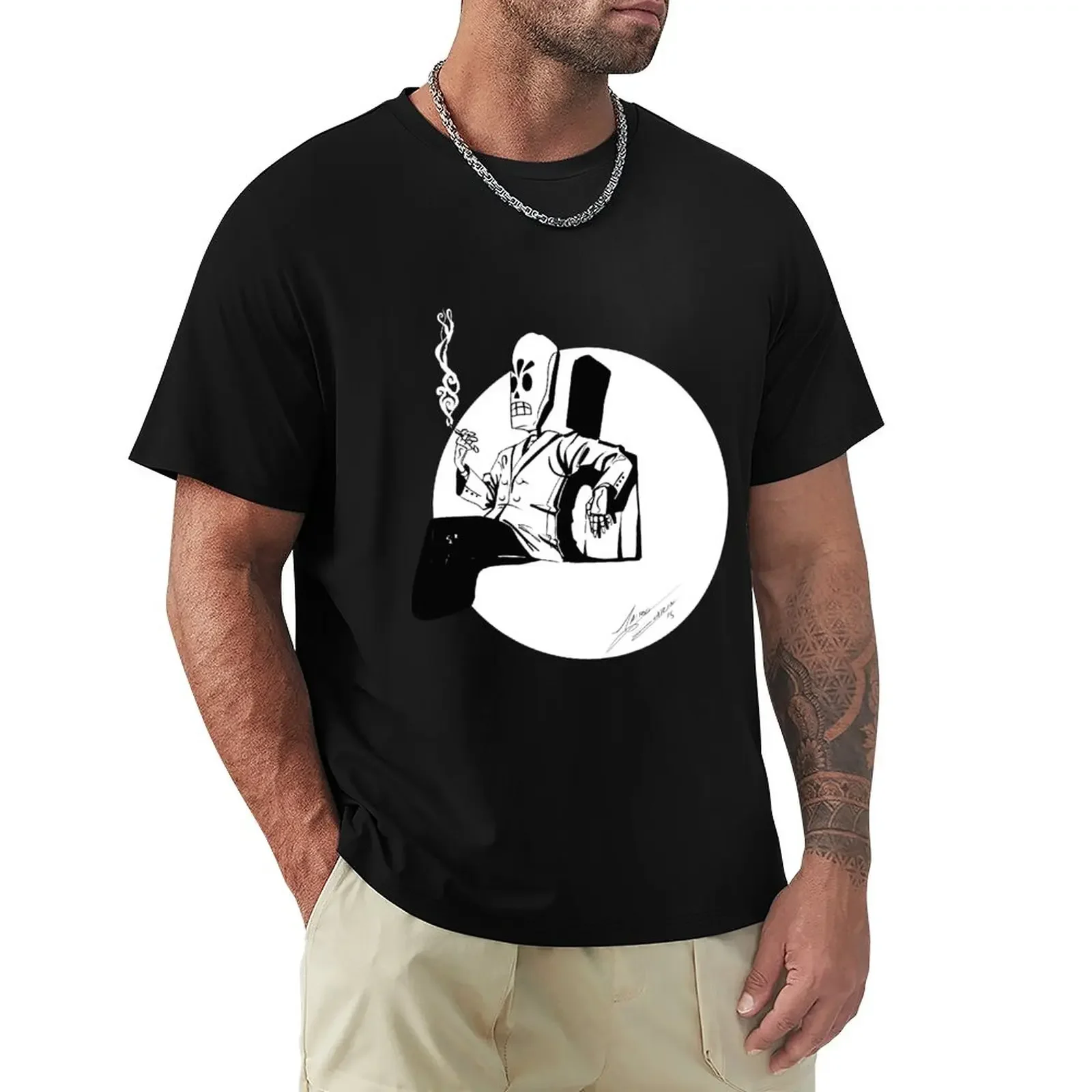 T-Shirt Grim Fandango Top Funnys Plus Size Top T-Shirt Uomo