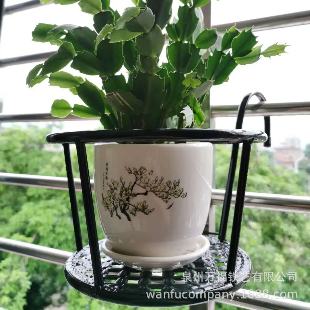 

Металлический Железный цветочный стеллаж перила горшечные растения Подвесные Корзины зеленый ананас настенные цветочные горшки стеллажи Балконная корзина для цветов