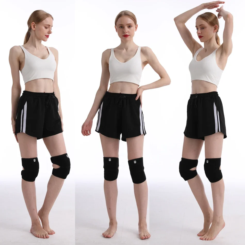 2Pcs EVA Knee Pads for Dancing Yoga Volleyball Women Kids Men Kneepad Patella Knee Brace Support Fitness Protector Black Pink