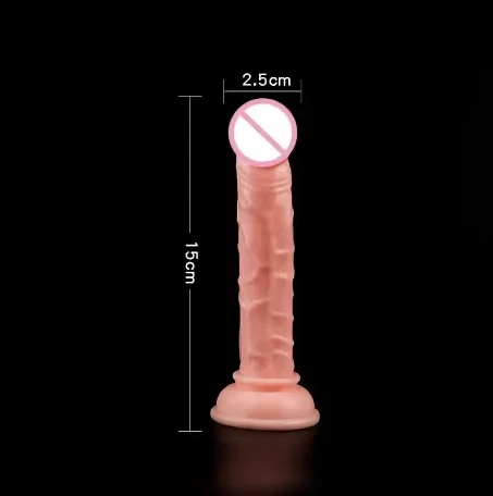 Little Dildo Skin Feeling Sex Toys for Women Penetration Big Penis with Suction Cup Female Masturbator Anal Sex Product 15CM 18+