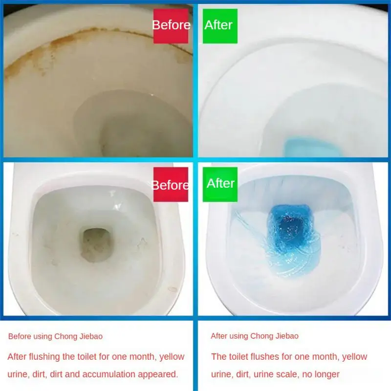 Powerful Toilet Cleaning Spirit Blue Bubble Toilet Deodorant Urine Stain Deodorant Home Cleaner Cleaning Ball 1Pcs