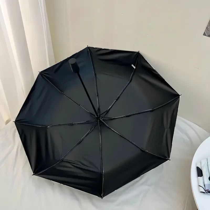 Three fold cute cartoon panda portable folding umbrella women's vinyl sunscreen sun umbrella dual-use umbrella for rain and sun