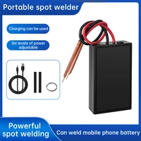 DIY Storage Mini Welder 5V 2A 6 Speed Adjustable 18650 Li-ion Battery Spot Welding Tool Kits Home Energy Small Portable Handhel 1
