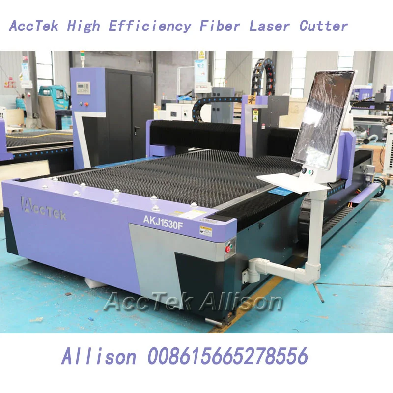 

High Efficiency 1500W Fiber Laser Cutting Machines AccTek Laser Cutter for Sale for 10mm Stainless Steel