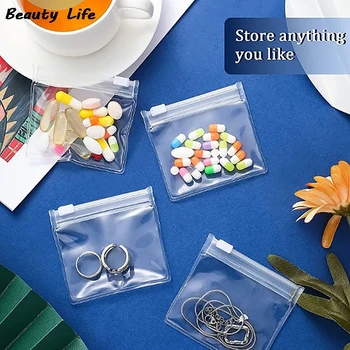 Sacchetti per pillole da 5 pezzi sacchetti per pillole con cerniera sacchetti per pillole trasparenti riutilizzabili contenitori per medicinali da viaggio autosigillanti