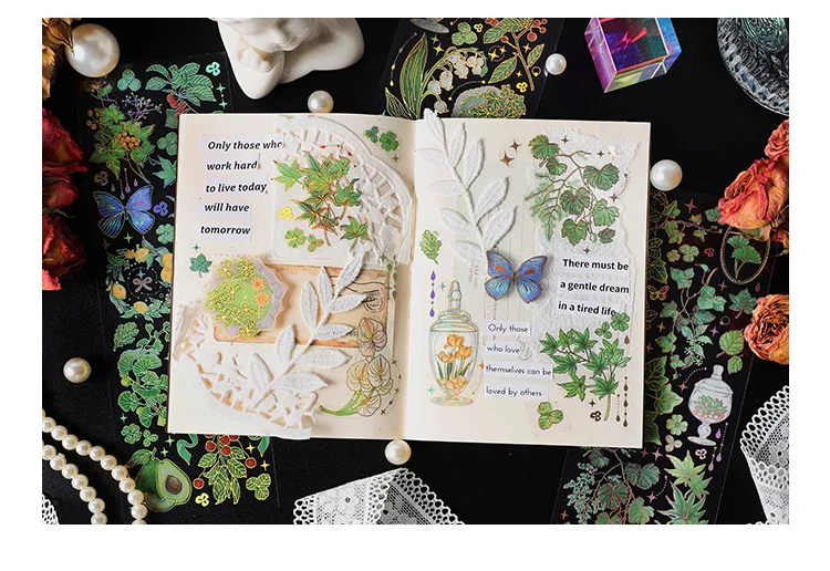 3 pcs Bronzing Flowers Stickers aesthetic 13 Sd5e92773802c44d2b10e97f1061f67a34