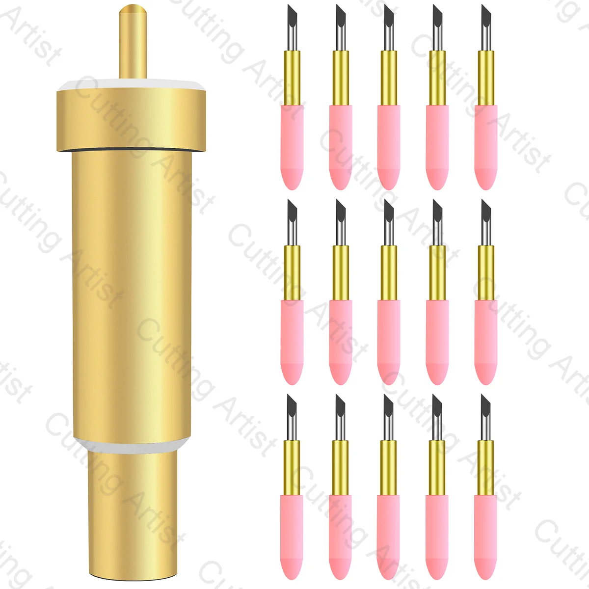 15 Pezzi Premium Fine Point Blade Per Cricut Maker 3 Explore 3 Air 2 E 1Pc Blade Holder Accessorio Per Plotter Da Taglio In Oro Champagne