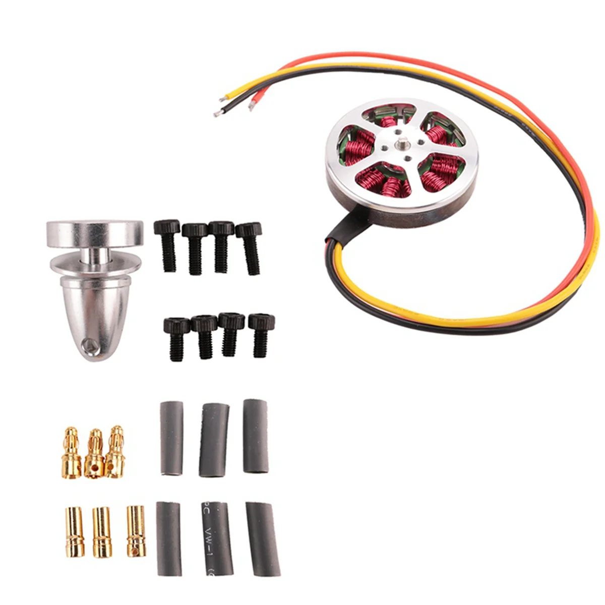 Moteur Brushless 5010 750KV pour Drone RC avec support de fixation et câbles de connexion visibles.