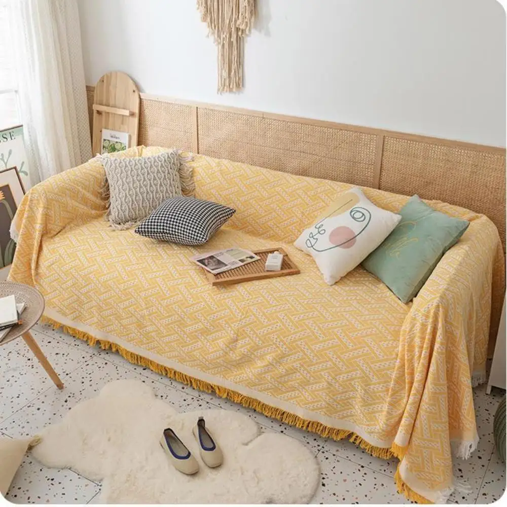 Sofa Cover Furniture Cover Sofa Towel Cloth cover four seasons universal sofa cover full package full mat French ins wind cushion towel