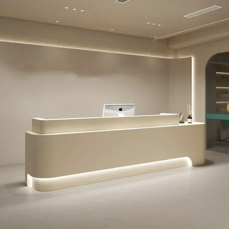 Checkout Front Desk Reception Counter Office Podium Desk reception desk storage acrylic podium Beauty Salon Spa Luxury Comptoir De Caisse Boutique Shop Furniture
