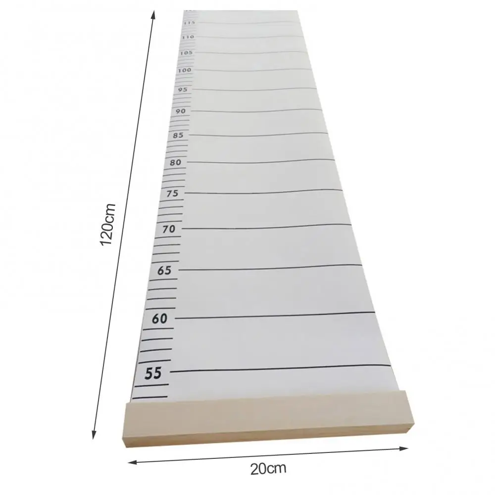 Children's Height Ruler Wooden Canvas Wall Growth Charts Children Hanging Decorative Chart Height Measure Ruler Wall Sticker