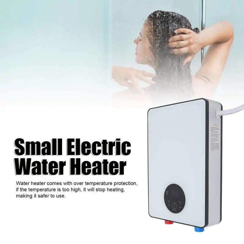 6500 W Elektro-Warmwasserbereiter-Set, Touchscreen, Übertemperaturschutz, Warmwasserbereiter, Duschkopf, 220 V, schnelles Aufheizen_voghion.com