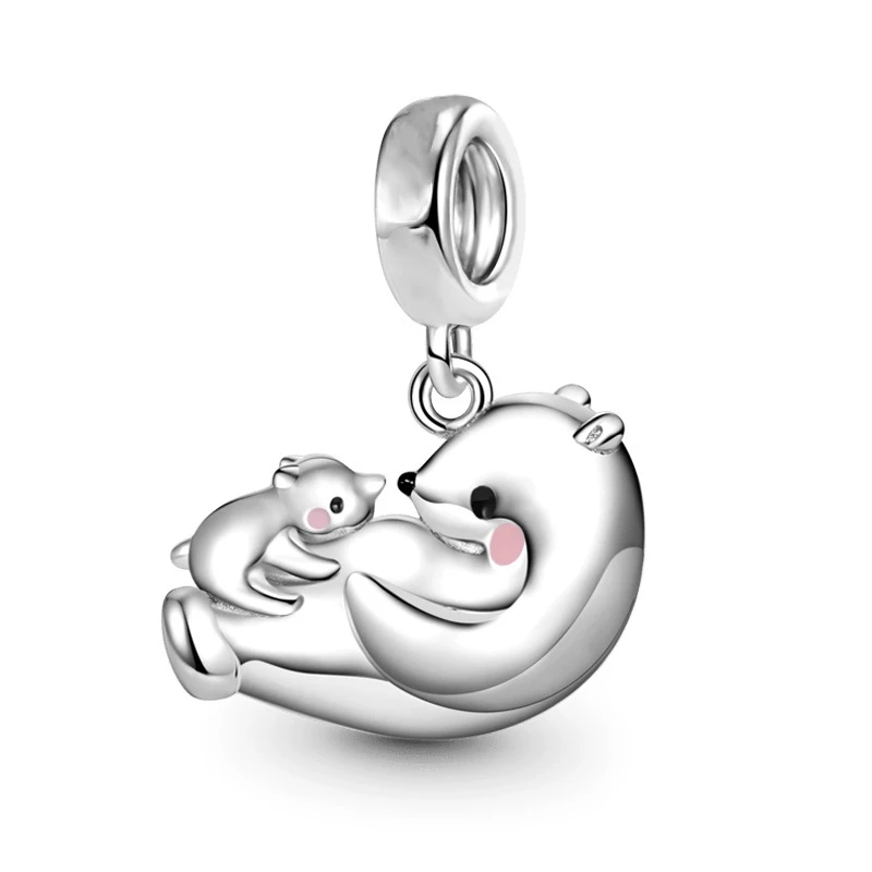 Steampunk Bear Raccoon Charm Bead Fit 925 Sterling Silver Bracelet DIY Jewelry