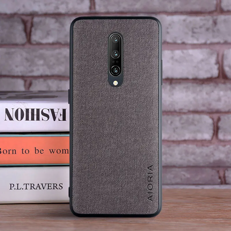 Luxury Textile Leather Skin Phone Case with Soft TPU Hard PC Cover