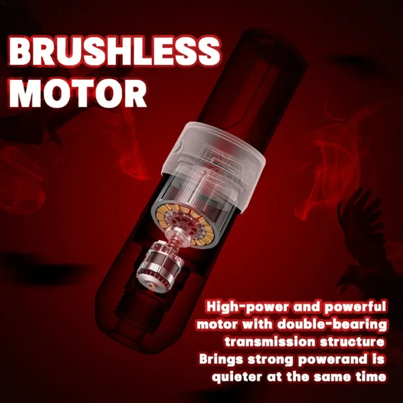 MAX Pro Professional Tattoo Machine 4.0 Stroke Brushless Motor 2 LED Display High-Capacity Battery Permanent Makeup tattoo supplies tattoo kit tattoo motor
