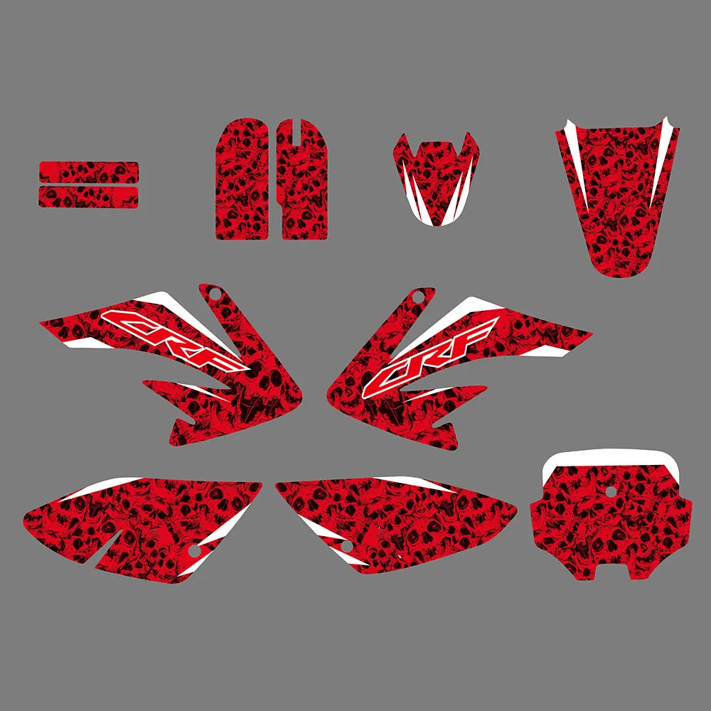 Motorcycle Graphics Background Decal Stickers For Honda CRF70 CRF 70 ...