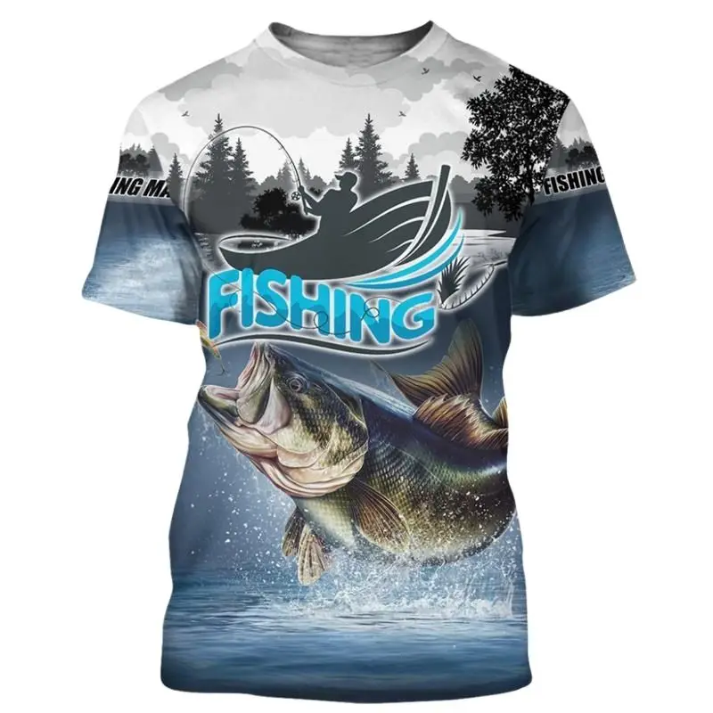

Animal Fish 3d Printed Short Sleeve Men's T-Shirt Summer Fashion Street Men's Clothing T Shirt For Men Vintage Daily Casual Tops