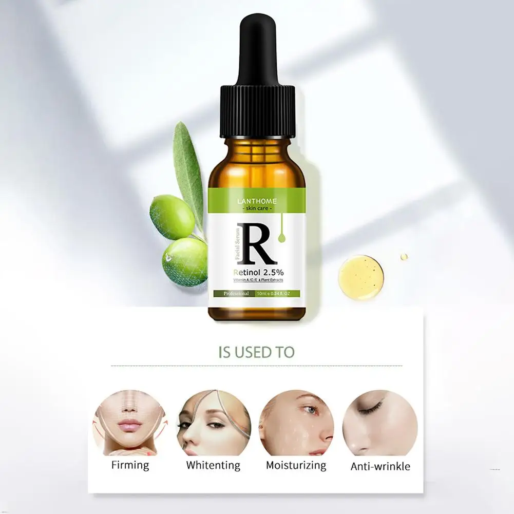 

10ml Retinol Serum Moisturize Fade Fine Lines Remove Serum Anti Aging Whitening Essence Collagen Dark Face Spots M7G1