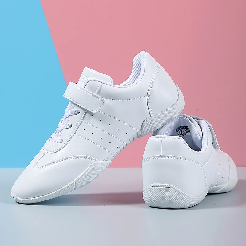 Lightweight White Profession Dance Shoes Women Low-heeled Beginner Gym Aerobics Sneakers Girls Ladies Training Cheerleading Shoe 6
