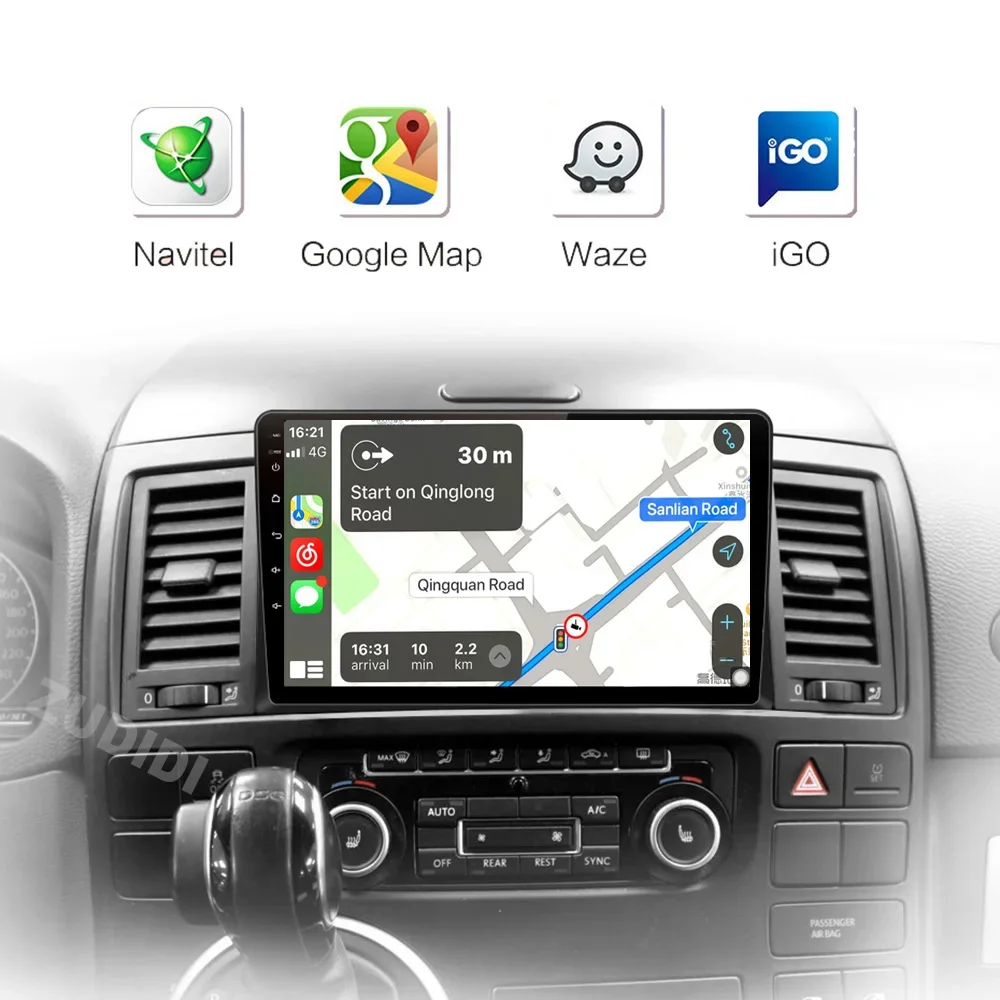 폭스바겐 멀티밴 T5 2003-2015 차량용 라디오 멀티미디어 내비게이션, 안드로이드 13, 2 딘, 안드로이드 오토라디오, 카플레이 스테레오