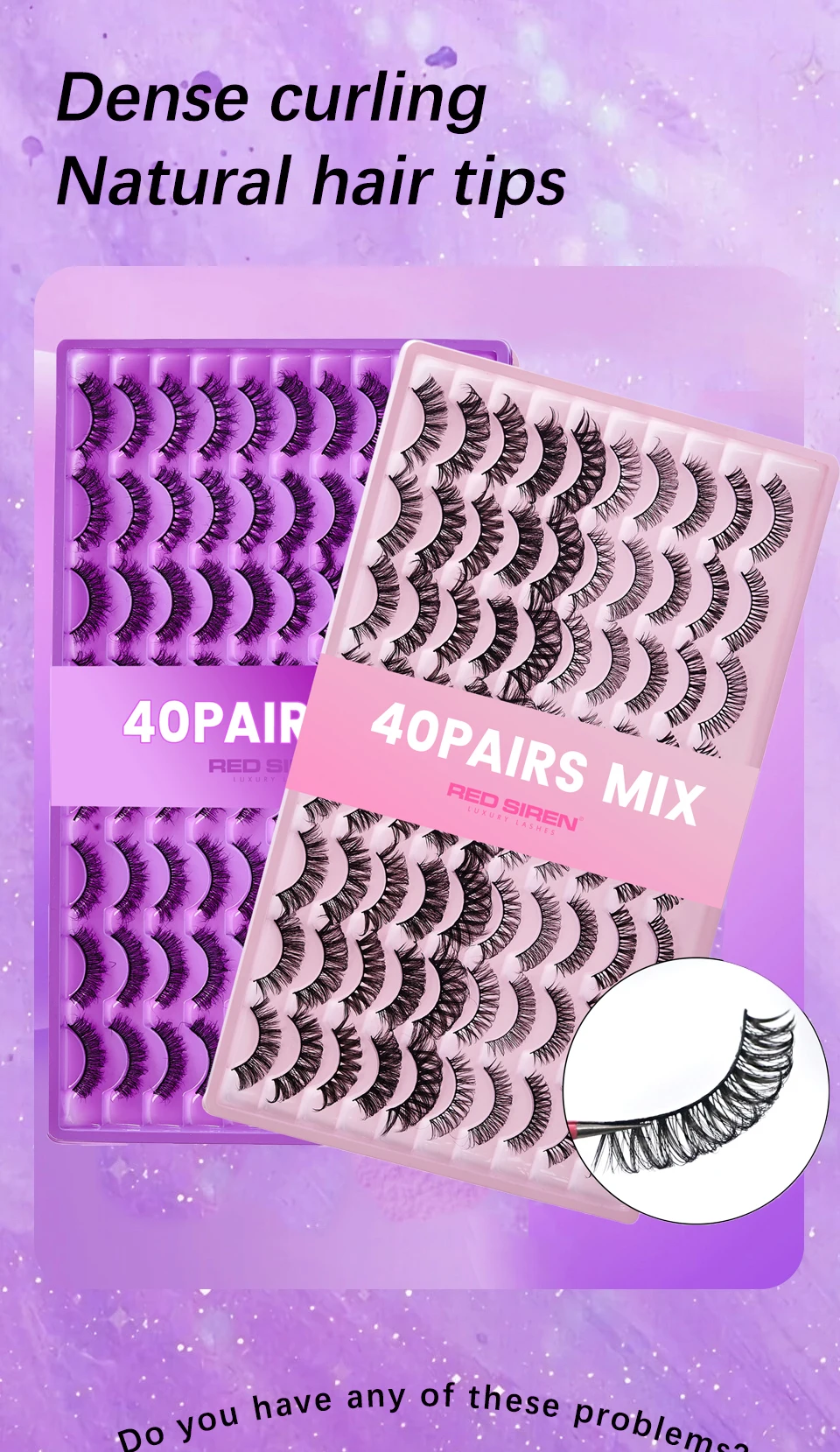 Description Picture 2 of item40Pairs Fake Eyelashes Wholesale Bulk Messy Fluffy Faux Mink Lashes Makeup Vendor D Curl Russian Strip Lashes