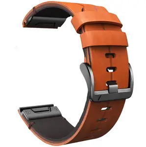  Correas de reloj Garmin Fenix 6 Zafiro Watch, Fenix 6 Pro,  correas de repuesto clásicas Quickfit de 0.866 pulgadas, para Garmin Fenix 5  Plus, mujeres y hombres (marrón) : Celulares y Accesorios