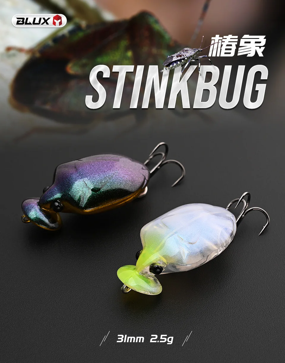BLUX STINKBUG Insekten-Angelköder 31 mm 2,5 g BFS Topwater Crankbait Rolling Crank Süßwasser-Popper-Köder Creek Trout Tackle – Detail 1