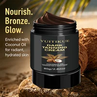 Crème accélérateur de bronzage foncé 80g, infusée à l'huile de noix de coco, favorise le bronzage naturel, hydratant, lotion corporelle pour le bronzage en plein air. 3
