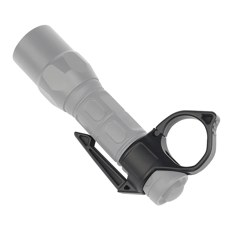 Outdoor Bicycle Multifunction Finger Ring for Tactical Switchback Flashlights Holder Compatible Pocket Clip