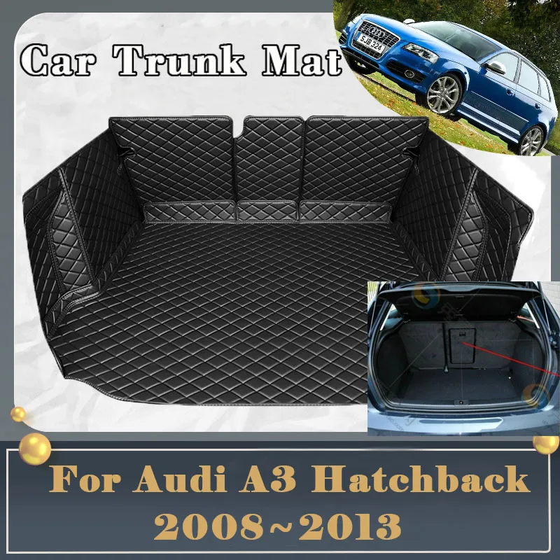 

Car Trunk Mat For Audi A3 2008~2013 Hatchback Dirt-resistant Fully Surrounded Trunk Mat Rear Cargo Tray Car Accessories 2012