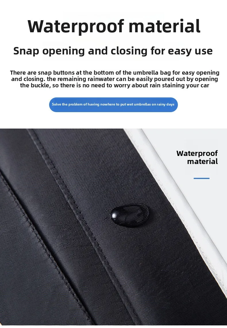 Auto Wasserdichte Regenschirm Sets Faltbare Regenschirm Abdeckung Mantel Lagerung Tasche Träger Abdeckung Regenschirm Steht Auto Zubehör Lagerung – Detail 15