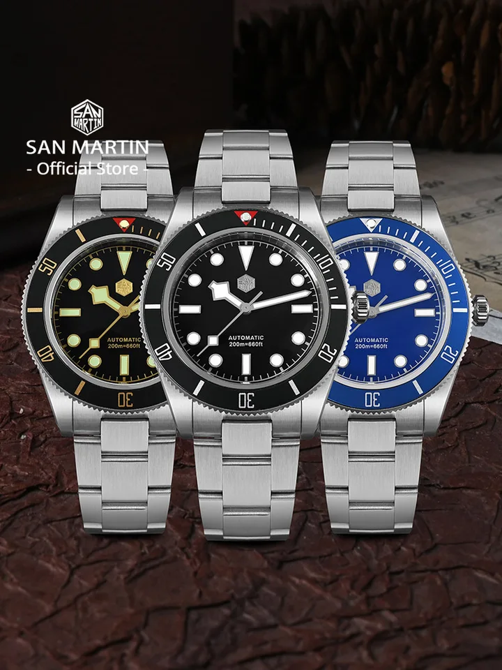 San Martin Upgraded BB58 40mm Retro Luxury Men Diver Watch NH35
