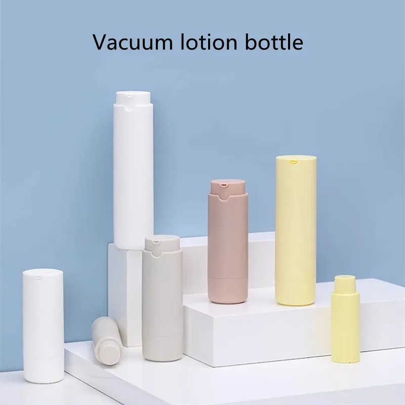 10/30pcs 25ml/45ml 매트 화이트/그레이 에어리스 로션 병 교체 가능한 내부 라이너 화장품 로션/토너 진공 병 여행
