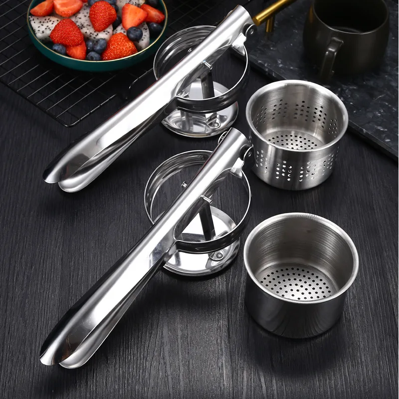 KITCHENDAO Black Heavy Duty 18/8 Stainless Steel Non-Scratch Potato Masher  - AliExpress