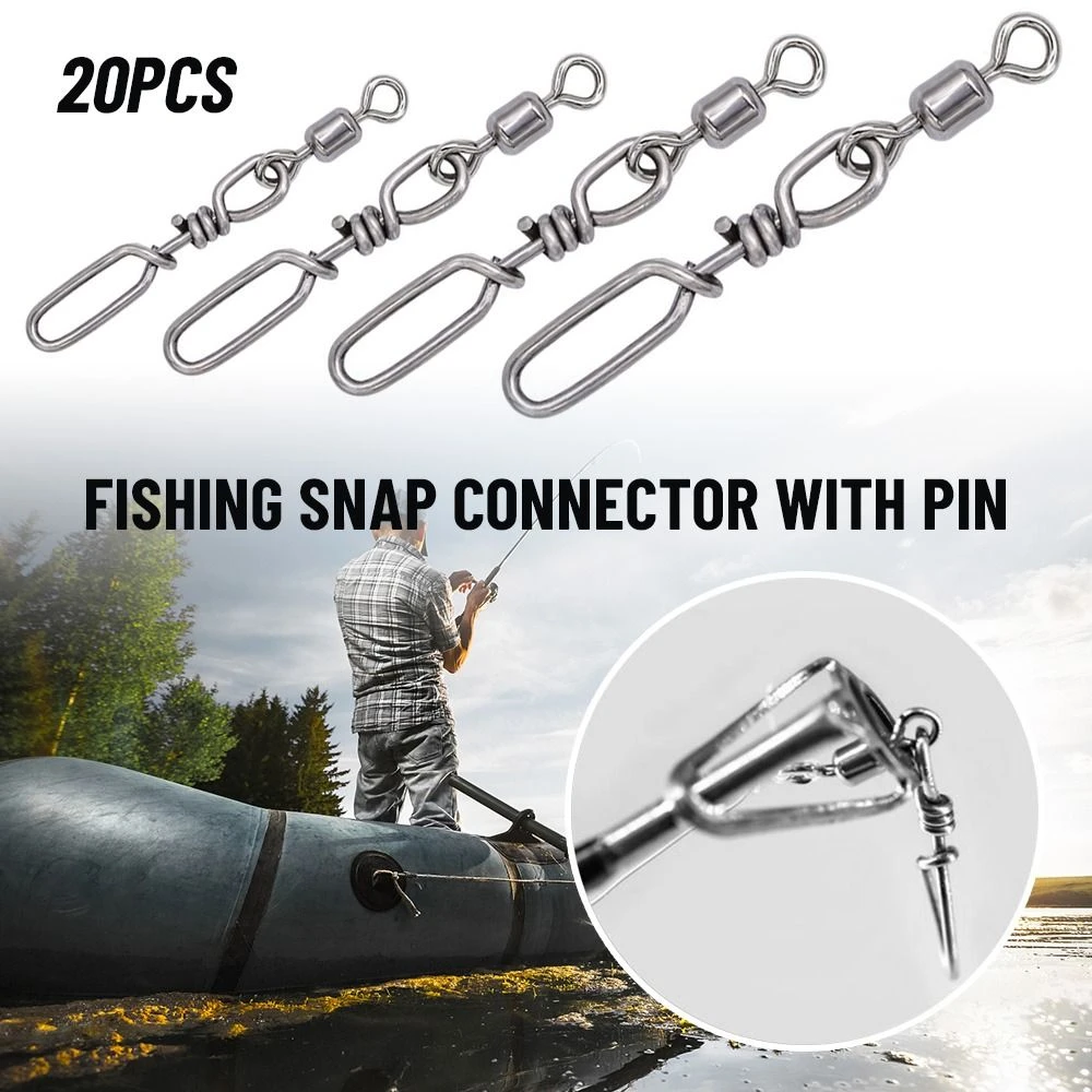 Fishing Swivels Snap Hook Fishing Swivels Swivel Rolling 20pcs