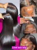 40 50 Inch Straight 13x6 13x4 Hd Lace Front Human Hair Wig 250 Density Brazilian 360 Full Lace Frontal Wigs Preplucked For Women 3