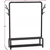 Garment Rack with Storage Shelves and Coat/Hat Hanging Hooks 5