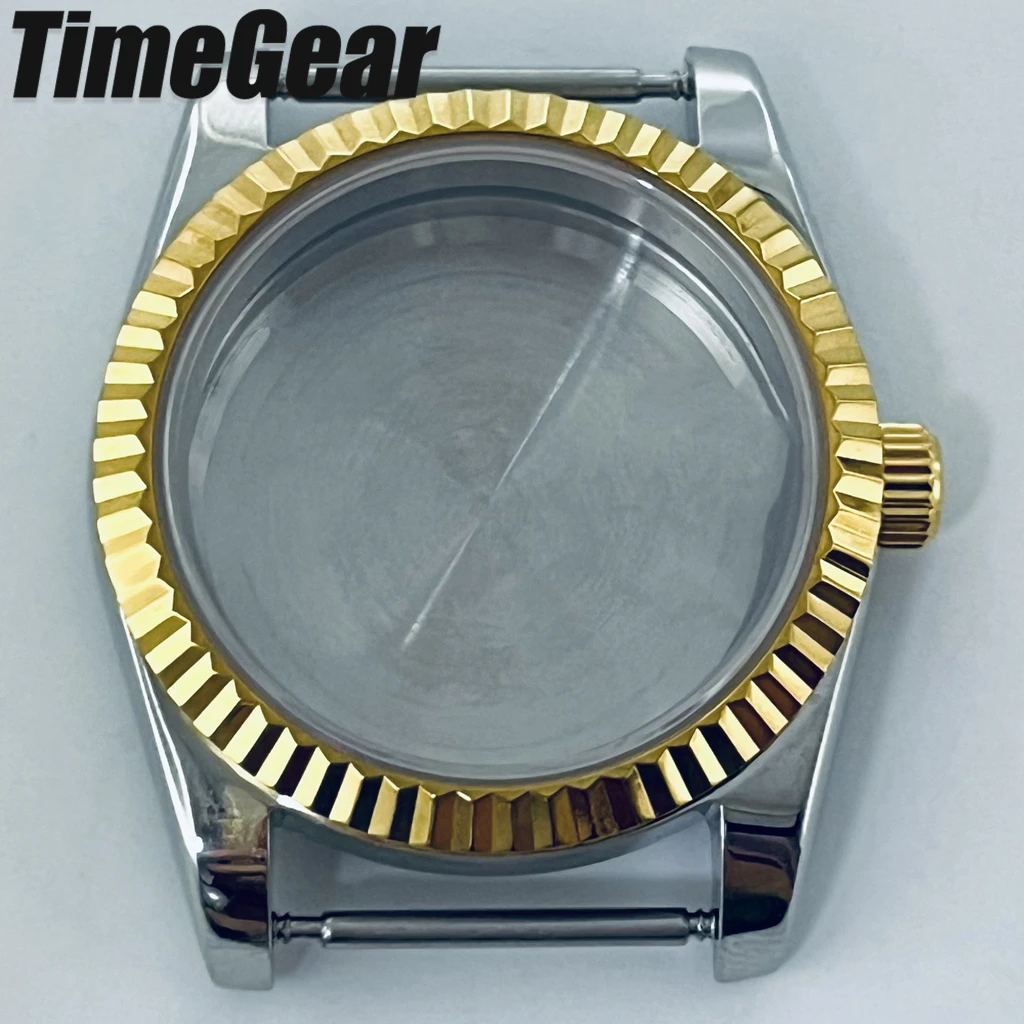 Silver Gold Rose Presidential Watch Case with Bracelet - 36mm/40mm