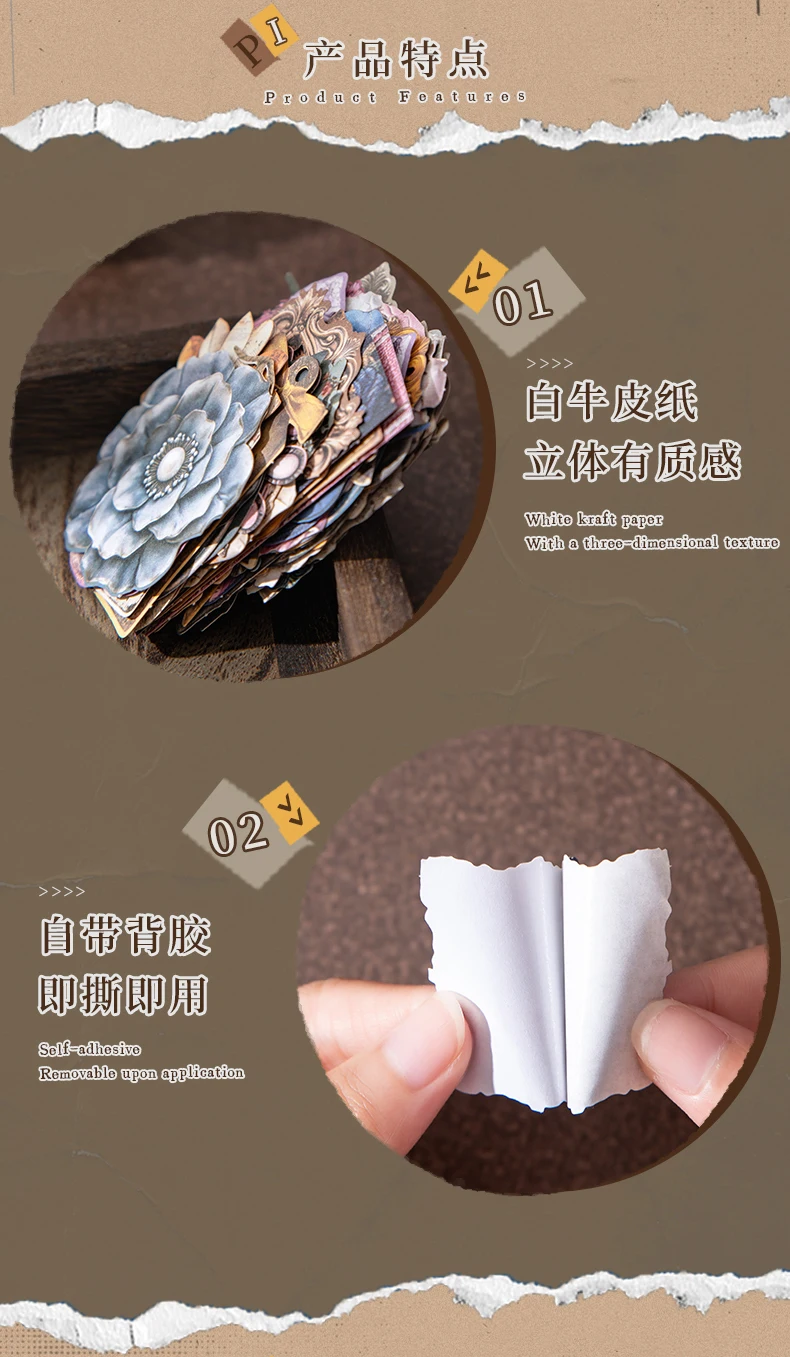 JIANQI 30 teile/paket Ins Alte kleine ding Aufkleber papier Materialien Collage Schreibwaren Dekor Tagebuch DIY Scrapbooking liefert – Detail 11
