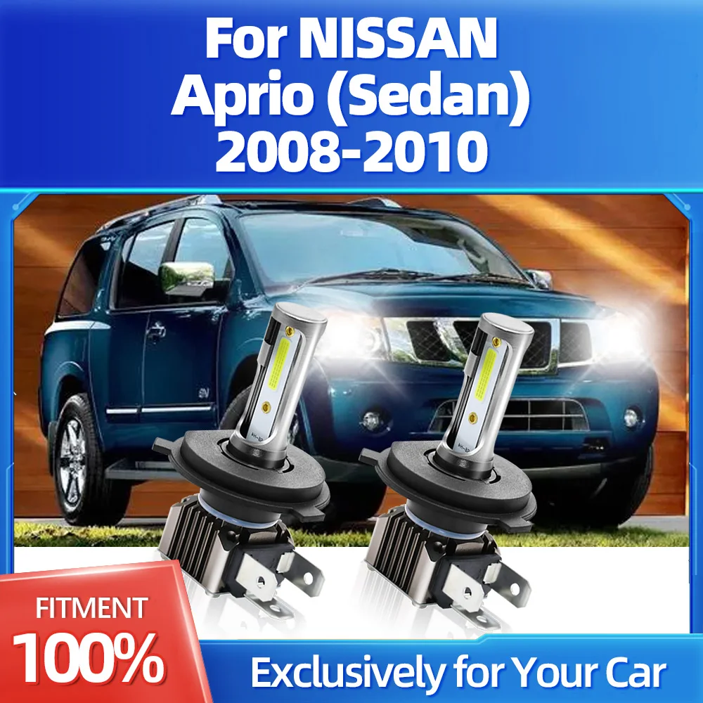 

2Pcs Auto Car Headlight H4 18000LM LED Lamps Light 6000K Cold White 12V Plug-N-Play For NISSAN Aprio (Sedan) 2008 2009 2010