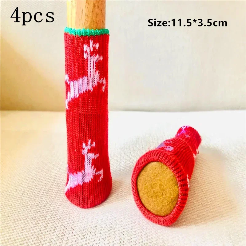 4pcs Red elk felt