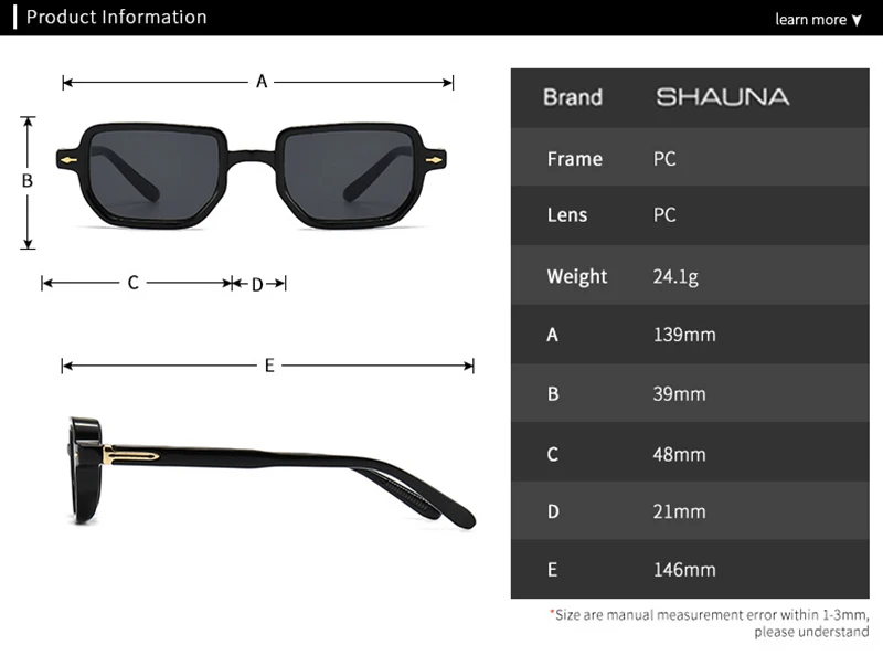 SHAUNA Ins Popular Fashion Rectangle Sunglasses Women Shades UV400 Retro Gradient Men Square Trending Rivets Sun Glasses_voghion.com
