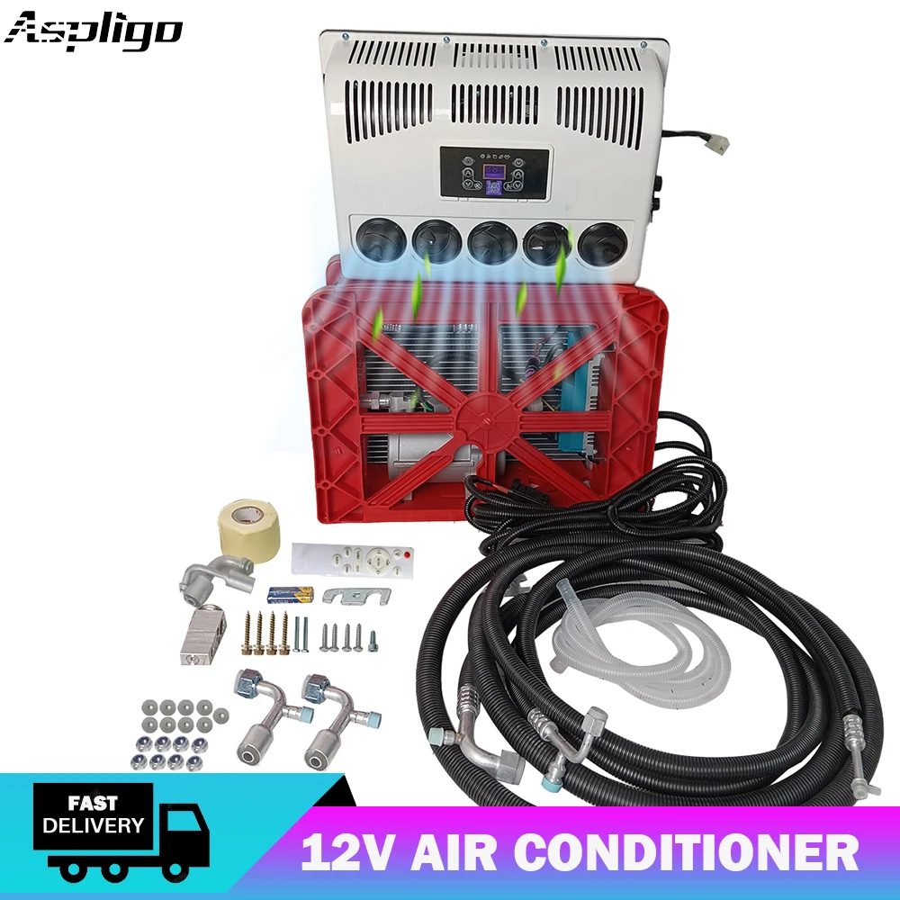 Aspligo-Electric-Car-Parking-AC-Truck-Air-Conditioner-12V-Split-Air ...