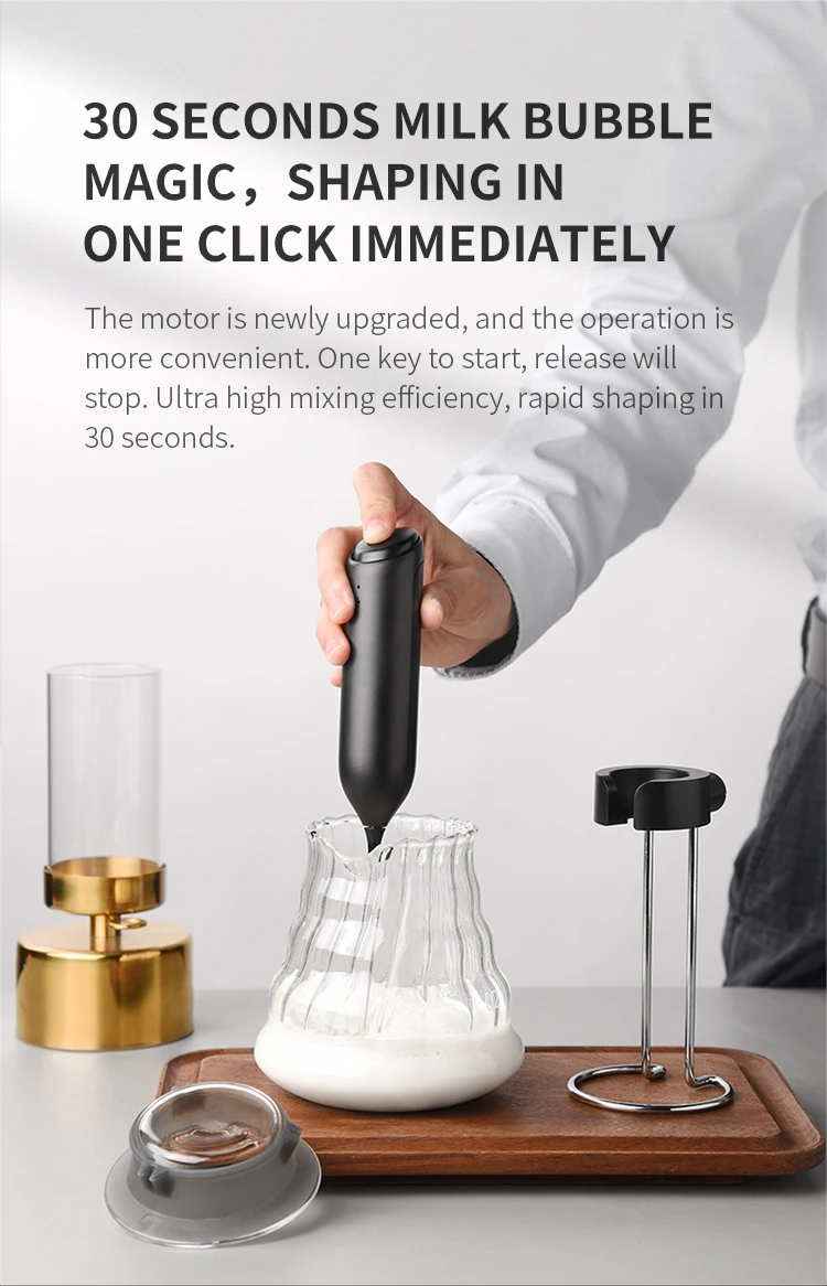 Description Picture 4 of itemWireless Electric Milk Frother Whisk Egg Beater USB Rechargeable Handheld Coffee Blender Milk Shaker Mixer Foamer Food Blender