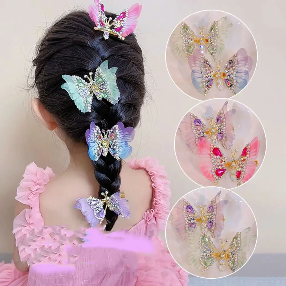 Colorful Butterfly Hairpins Girl Hair Clips Barrettes Women Sweet Hair Ornament Rainbow Headwear Fashion Hair Accessories