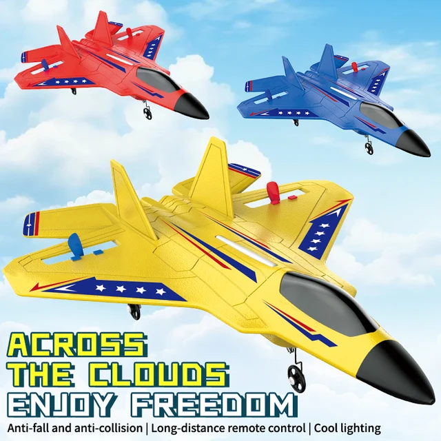 ZWN KF803 RC Plane 2.4G With LED Lights Aircraft Remote Control Flying Model Glider EPP Foam Toys Airplane For Children Gifts 3