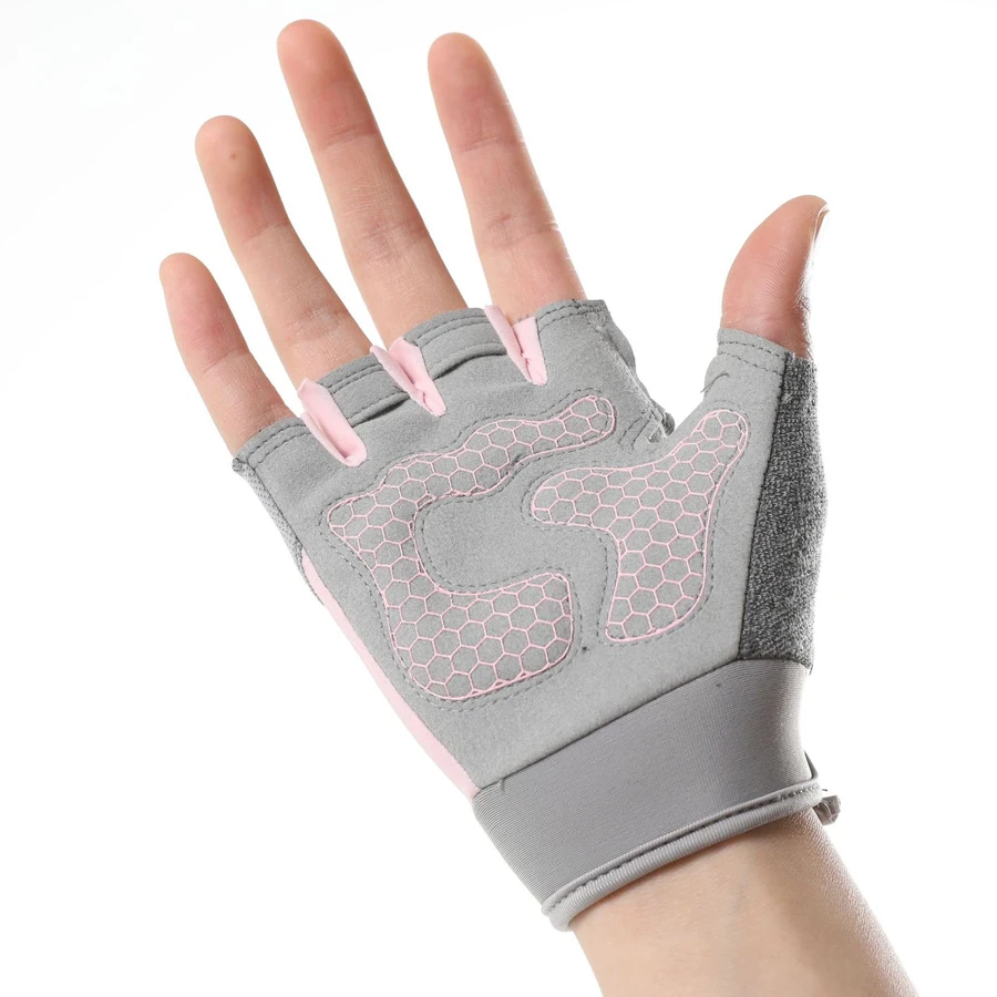 Sports Half Finger Gloves Fitness Rubbing Iron Outdoor Wear resistant Cycling Anti slip Dew Finger Fishing Road Asia Summer Shoc 5