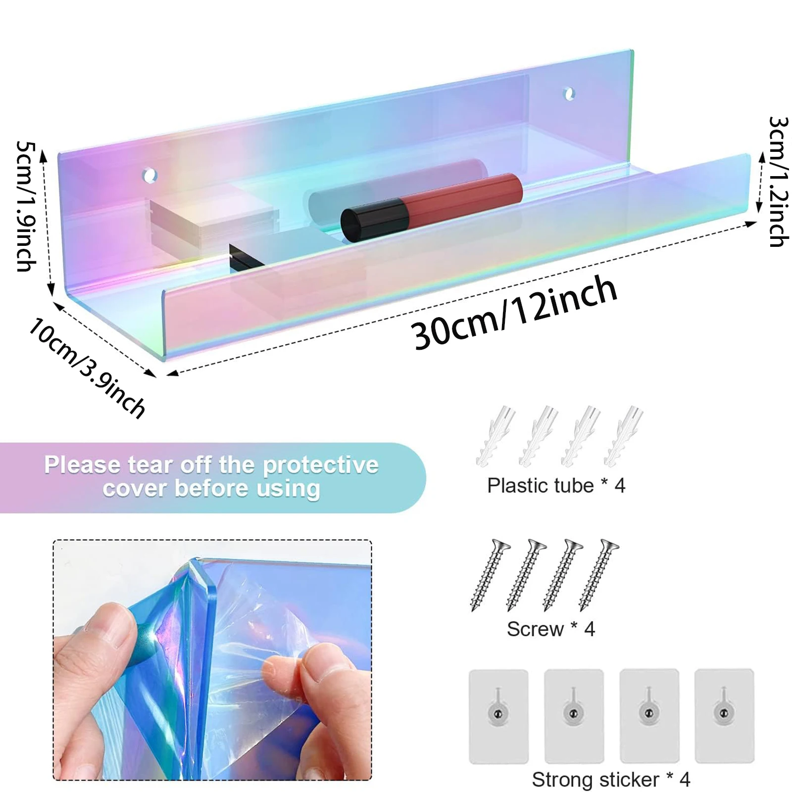 Colorful Acrylic Picture Ledge Shelf 5 | Colorful Acrylic Picture Ledge Shelf 4