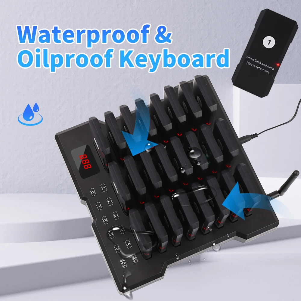 Description Picture 6 of itemWirelesslinkx Wireless Restaurant Pager System 24 Buzzer Wireless Calling Beeper System Restaurant Coffee Dessert Burger Shop