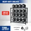 68" Ultra Wide 4 Tier Metal Garage Shelving Unit 68"W x 24"D x 65"H 7200 LBS Capacity Heavy Duty Storage Utility Rack 3